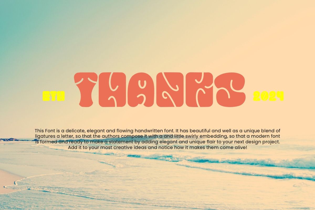 Retro Votre - Retro Playful Font, a Sans Serif Font by Dhabee (Photo 5 of 11)