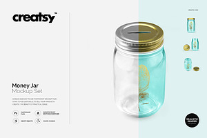 Money Jar Mockup Set