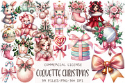 Coquette Christmas Clipart, an Illustration by OK Design (Thumbnail 1 of 5)
