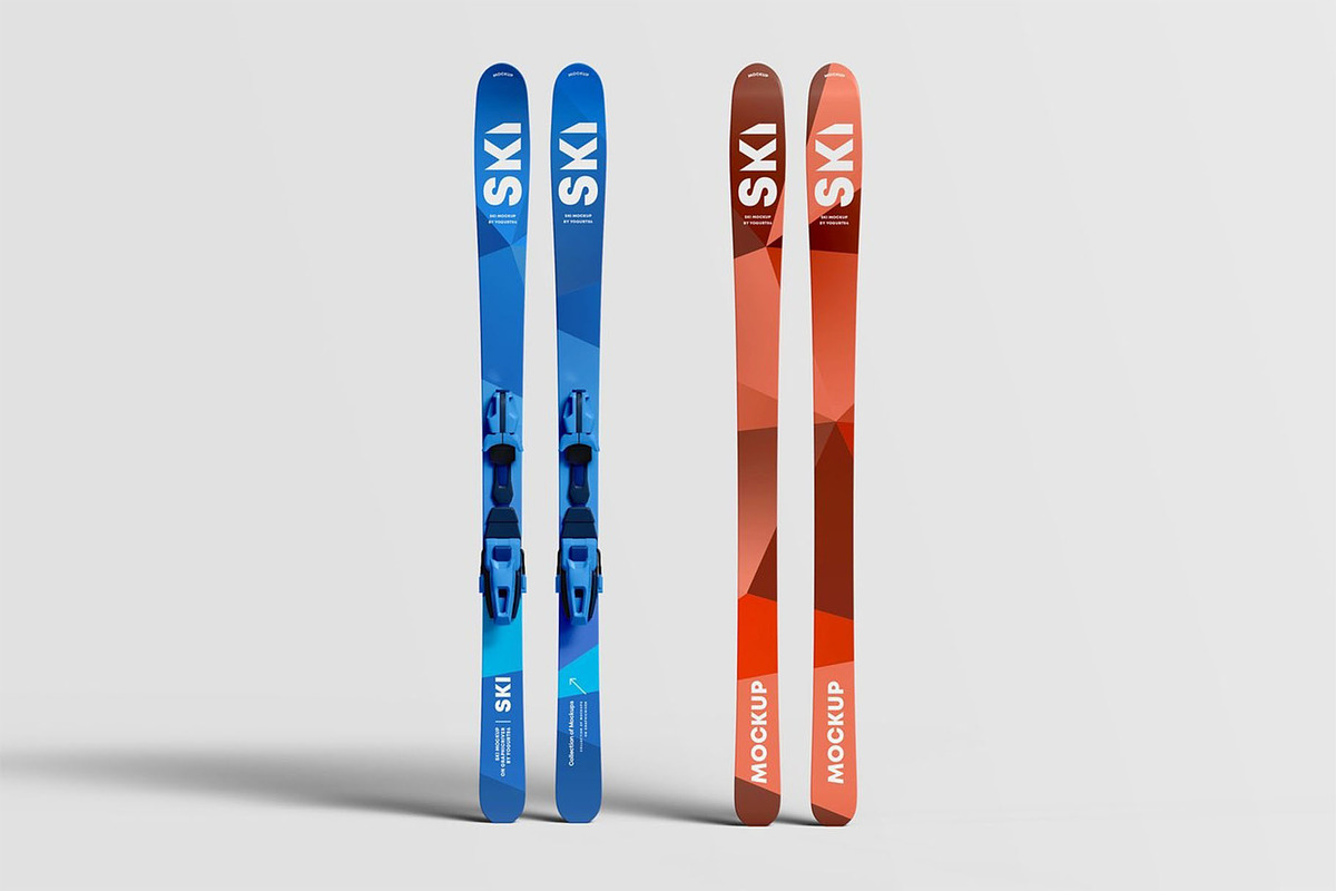 Skis Mockup, a Product Mockup by Se٧enStudio (Photo 11 of 12)