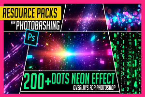 200 Dots Neon Overlay Effects