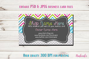 Chevron Business Card Template