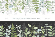 Fresh greenery frames and patterns, a Decorative Illustration by marie dricot (Thumbnail 7 of 16)