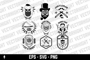 Barber Shop Emblems.