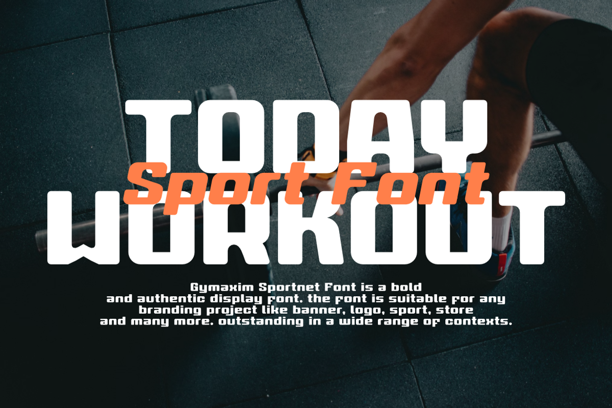 Gymaxim Sportnet, a Sans Serif Font by QR Design Studio (Photo 5 of 11)
