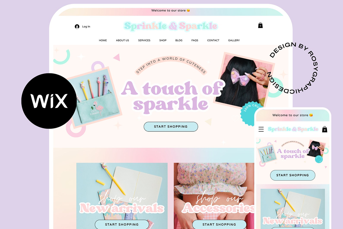 Wix Website Template - Rainbow, a Wix Template by The Pixel Palace (Photo 4 of 9)
