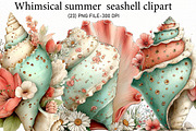 Whimsical summer seashell clipart, an Illustration by Designworld (Thumbnail 1 of 5)