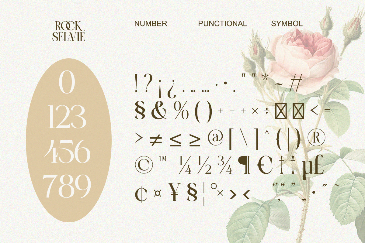 Rock Selavie - Modern Elegant Luxury, a Serif Font by Qweera Studio (Photo 12 of 12)
