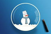SET Snow globe - Christmas toy, a Decorative Illustration by pashigorov (Thumbnail 5 of 12)