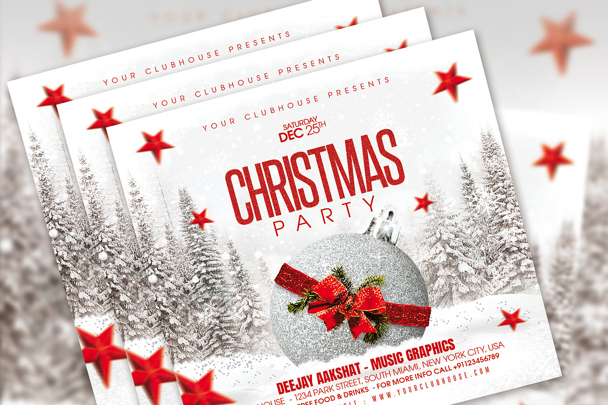 Christmas Flyer Template, a Templates & Theme by MithilaCreation (Photo 5 of 6)