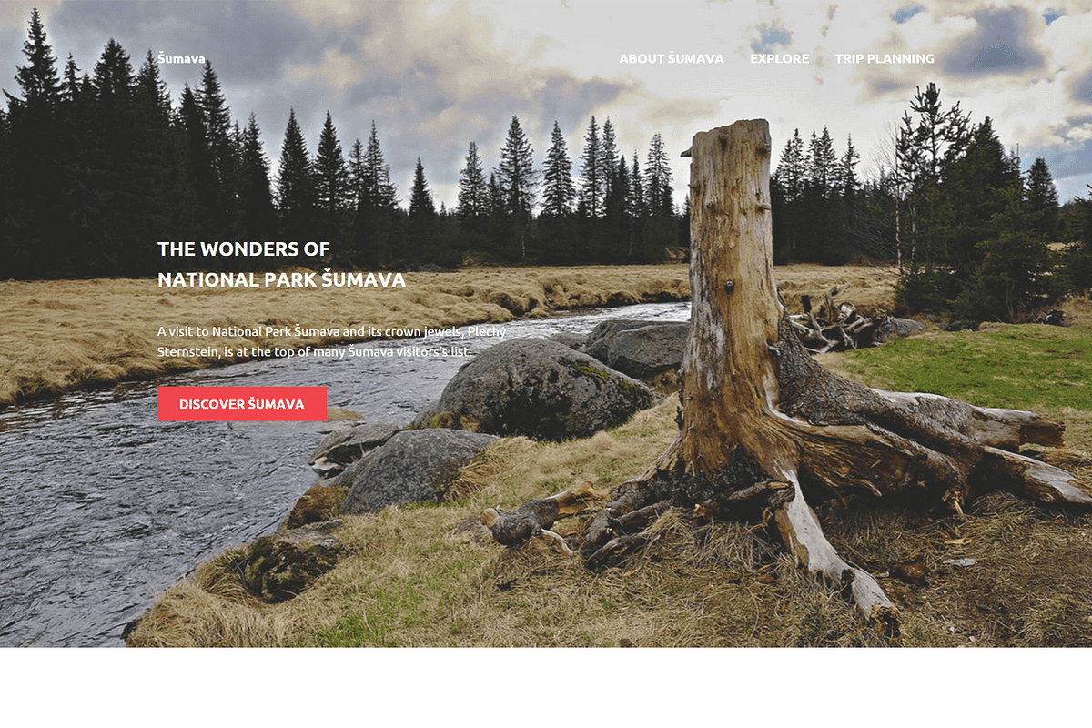 Sumava: Minimalist Website Template, a HTML Template by Devero (Photo 3 of 6)