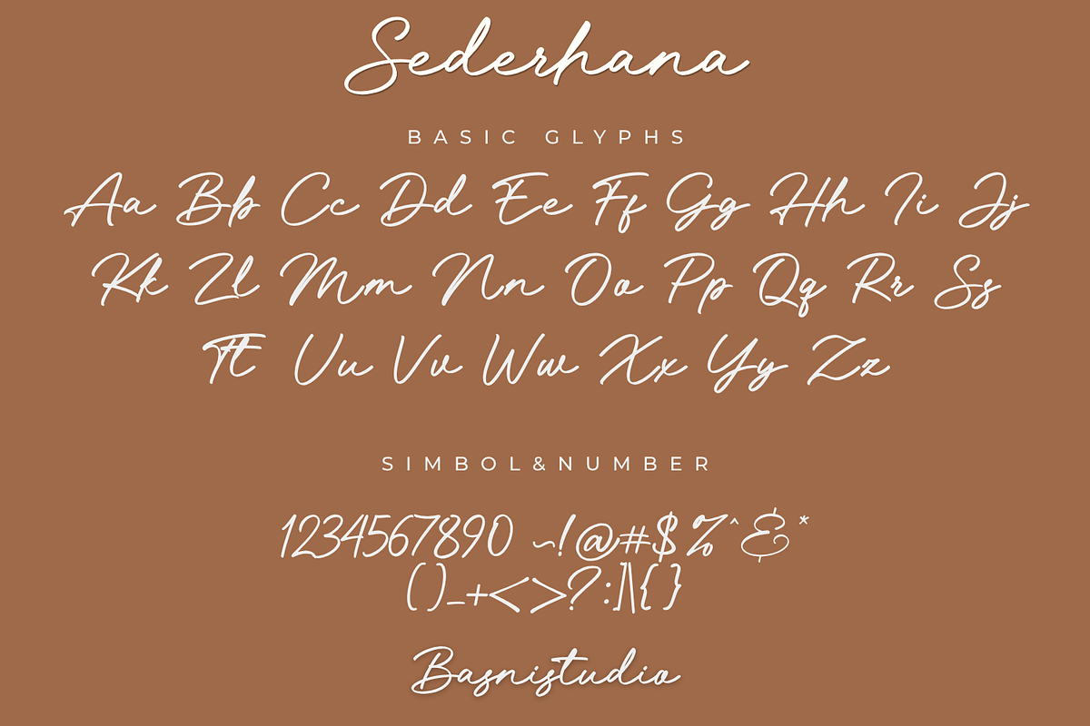 Sederhana – Bold Handwritten Font, a Handwritten Font by Basnistudio (Photo 8 of 10)