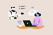 AI with Humanity Illustration, a Technology Illustration by Jump Studio (Thumbnail 3 of 10)