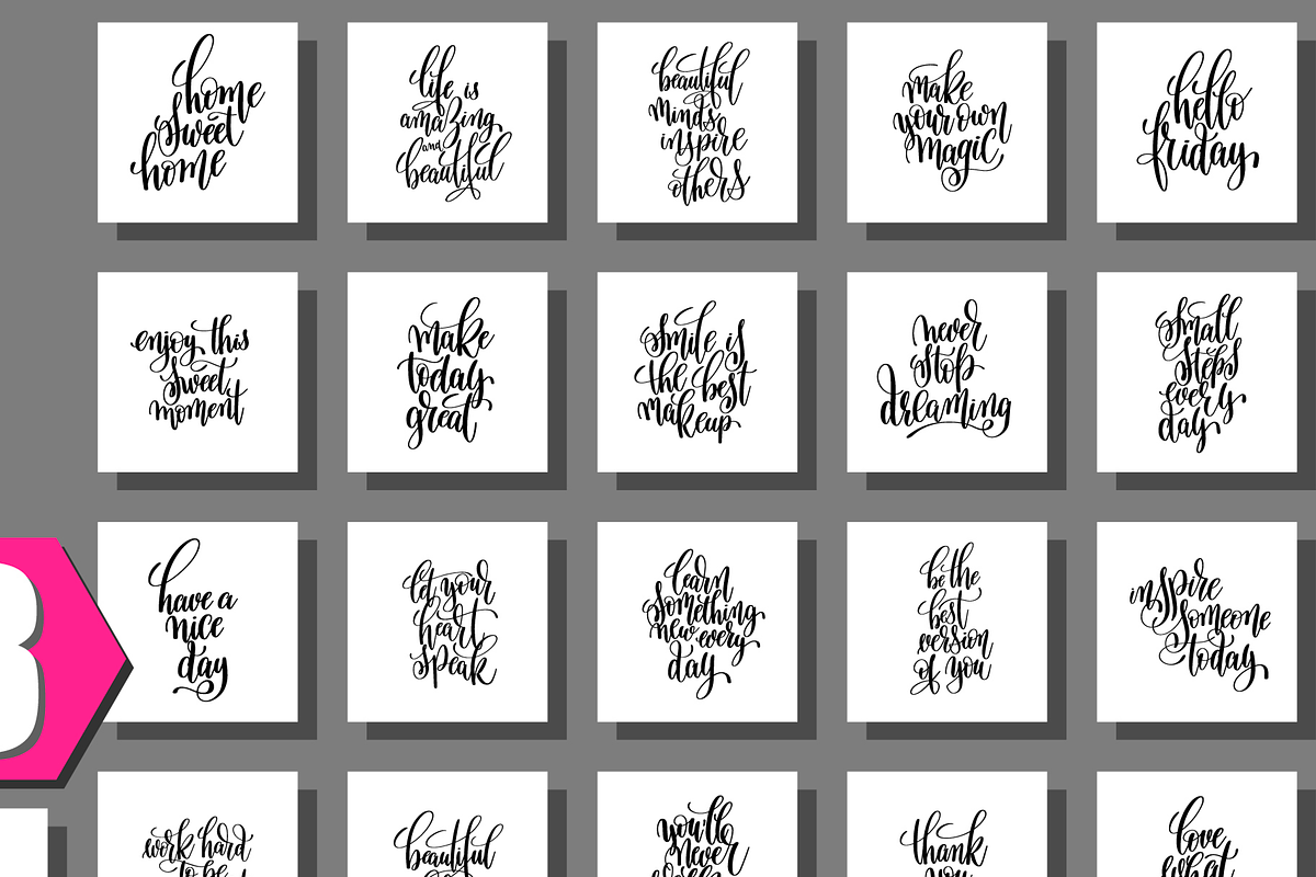 mega set of 100 positive quotes, a Decorative Illustration by karakotsya (Photo 3 of 12)