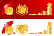 Bitcoin conceptual set, an Object Graphic by Vector beauty (Thumbnail 3 of 3)