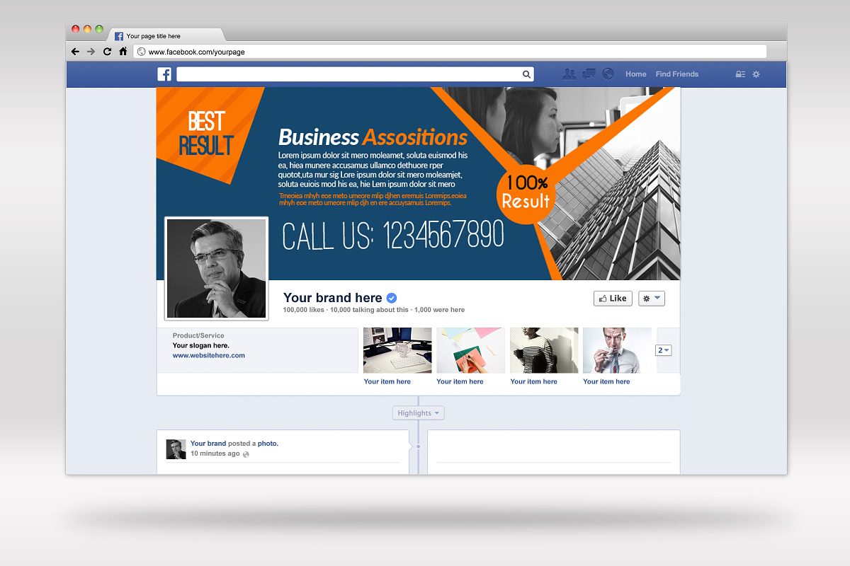 10 Facebook Timeline Cover Bundle, a Templates & Theme by Business Flyers (Photo 6 of 11)