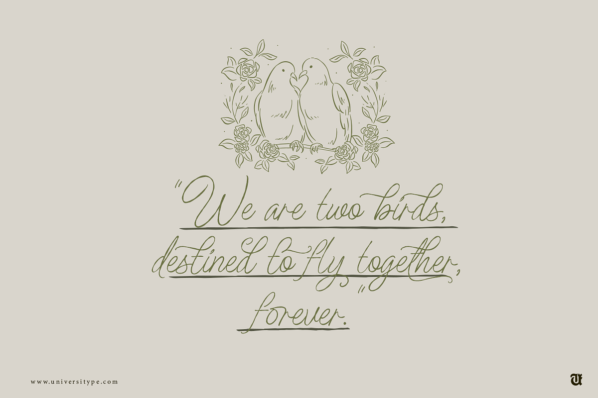 UT Nikahan Script -  Updated Version, a Script Font by Universitype (Photo 8 of 12)