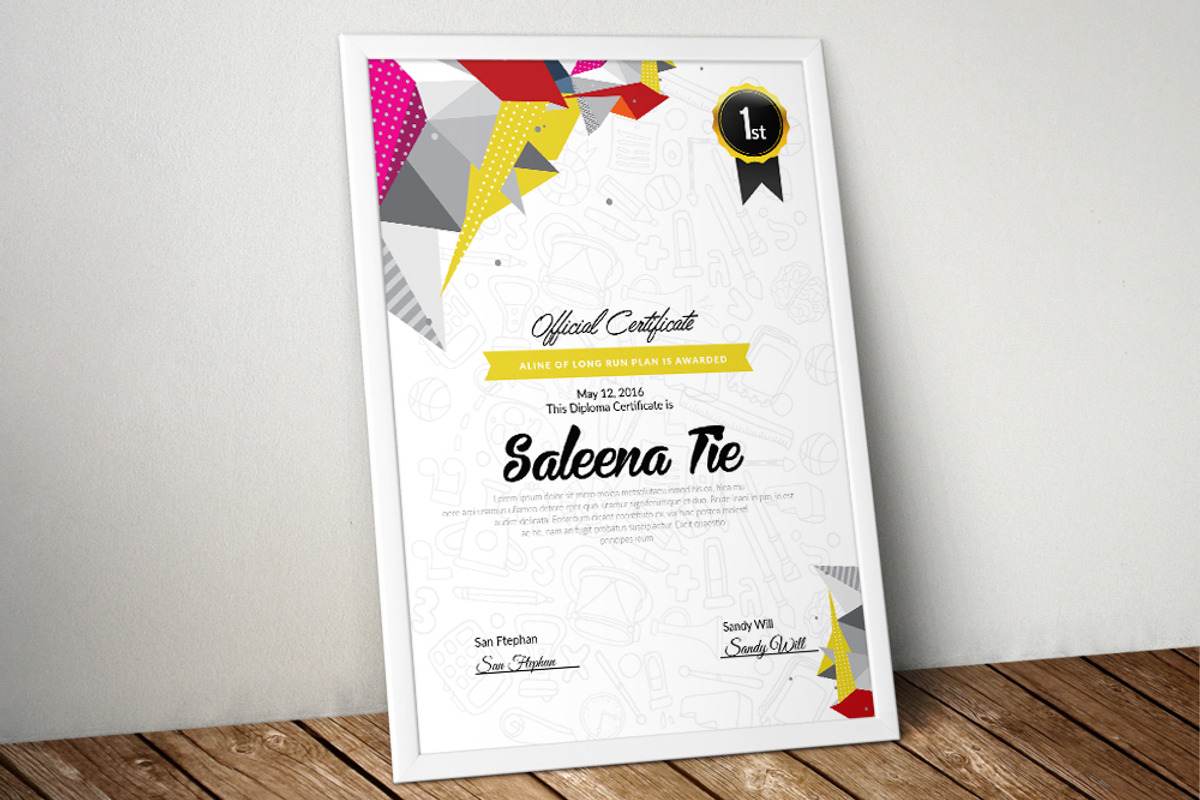 10 Minimal Certificates & Diplomas, a Stationery Template by Design Up (Photo 3 of 11)