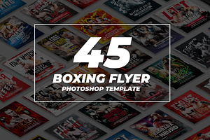 45 Boxing Flyer Template Bundle, a Flyer Template by NanoAgency