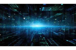 digital cyberspace tech background, a Technology Photo by pikepicture