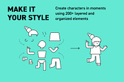 Vector Geometric Character Creator, a Person Illustration by Katedsgn (Thumbnail 2 of 7)