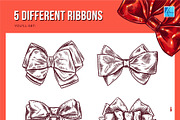 5 Ribbon Affinity Stamp Brushes, a Brush Add-On by Riveros Illustration (Thumbnail 3 of 9)