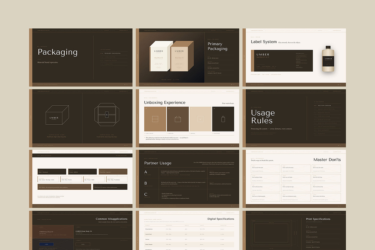 UMBER / Brand Guidelines Template, a Presentation Template by Leleka.Store (Photo 18 of 20)
