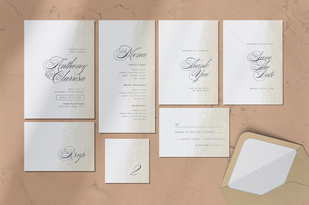 Wedding Invitation Set - Minimalism, a Poster Template by SlideFactory