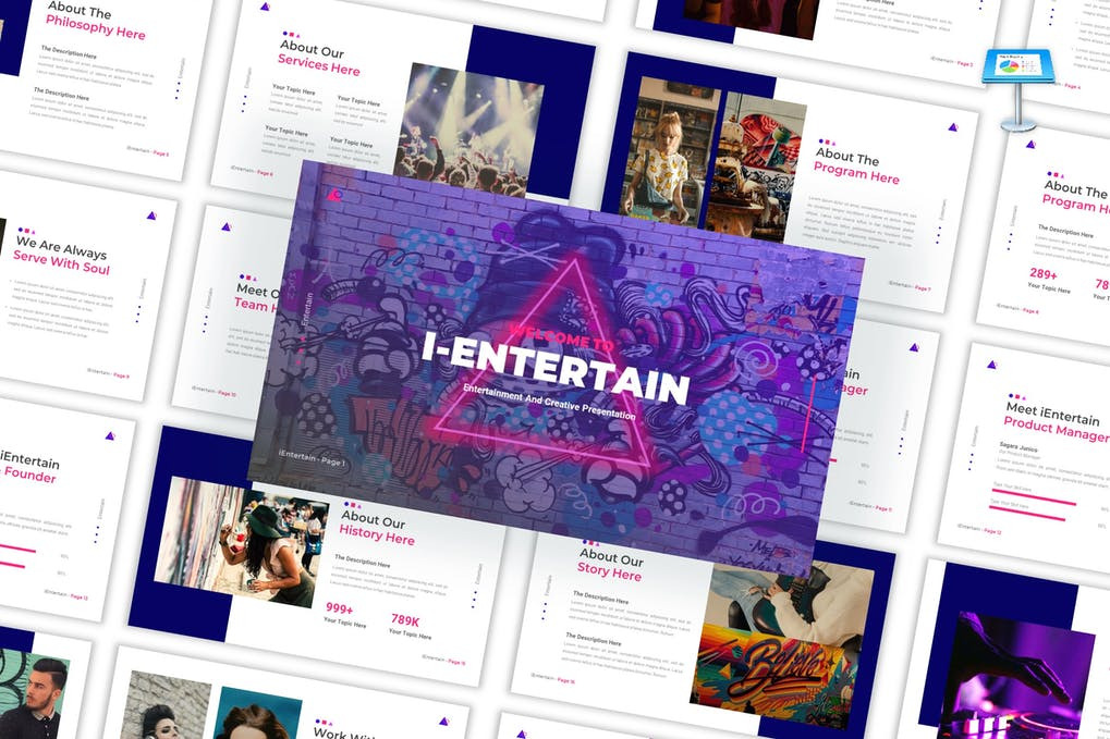 iEntertain Keynote Template, a Presentation Template by PuriCreative