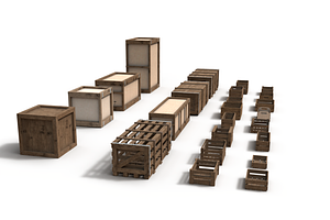 Aset Wooden Crate 3D