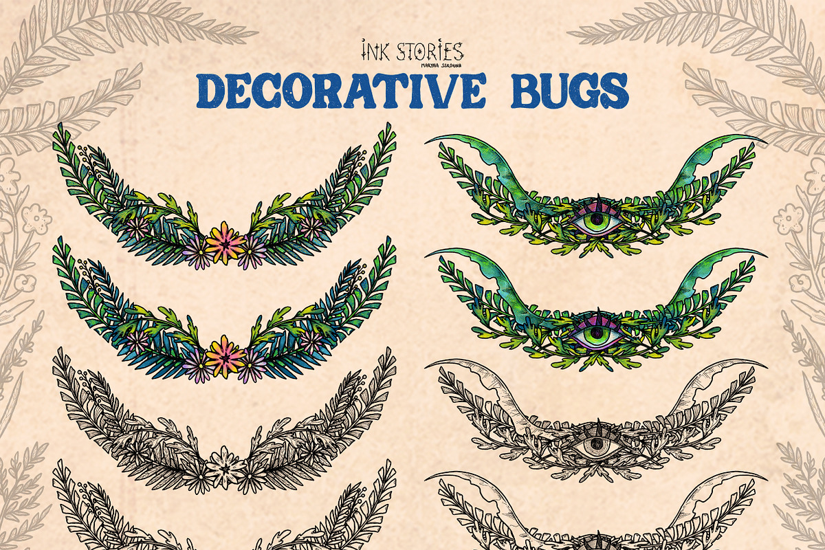 Decorative Bugs | Hand-drawn Bettles, an Animal Illustration by Ink Stories (Photo 24 of 28)