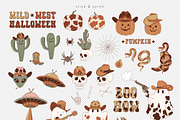 Western Halloween Ghost clipart set, an Object Graphic by @olga.angelloz (Thumbnail 2 of 2)