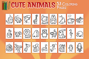 Cute Animals Coloring Pages, an Animal Illustration by LK. (Thumbnail 2 of 3)