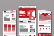 Website Wireframe Design Templates, a Wireframe Template by MightyDesign (Thumbnail 1 of 8)