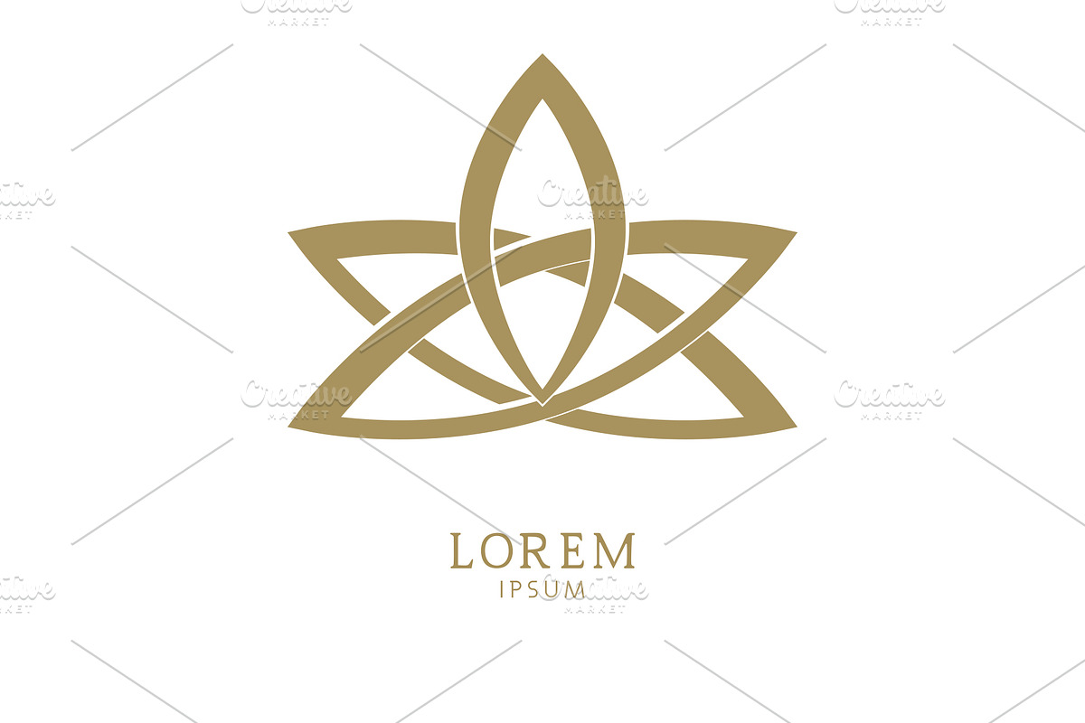 Vector floral logo, an Outline Icon by RODINA (Photo 1 of 3)