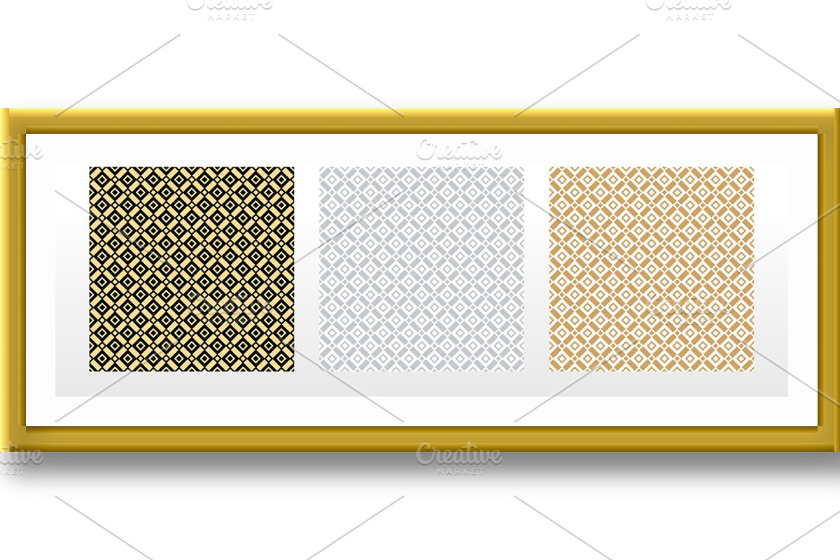 Geometric set of seamless colored, a Pattern Graphic by RODINA (Photo 2 of 3)