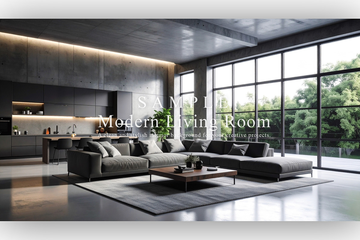 15 Modern Living Room, a Background Graphic by NOMO DESIGN (Photo 4 of 16)