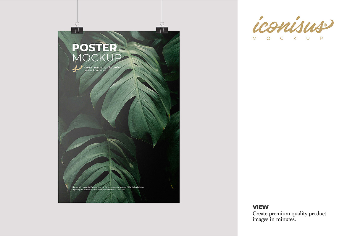 Poster Mockup Template, a Product Mockup by iconisusmockup (Photo 5 of 5)