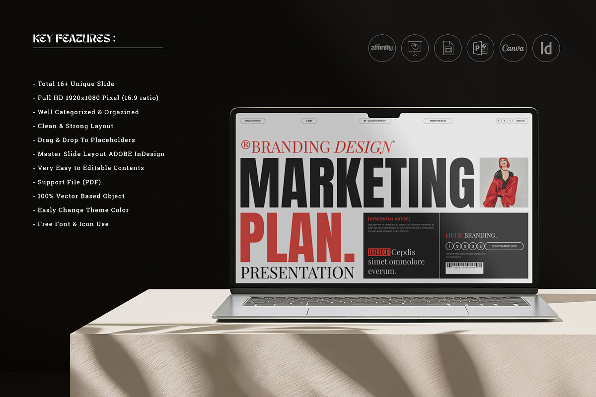 HUGE | Marketing Plan Template, a Presentation Template by TemplateFolio-Shop (Photo 2 of 10)