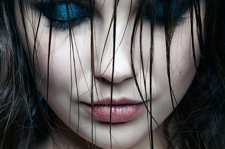 Close-up portrait of young brunette woman, a Beauty & Fashion Photo by Zastavkin