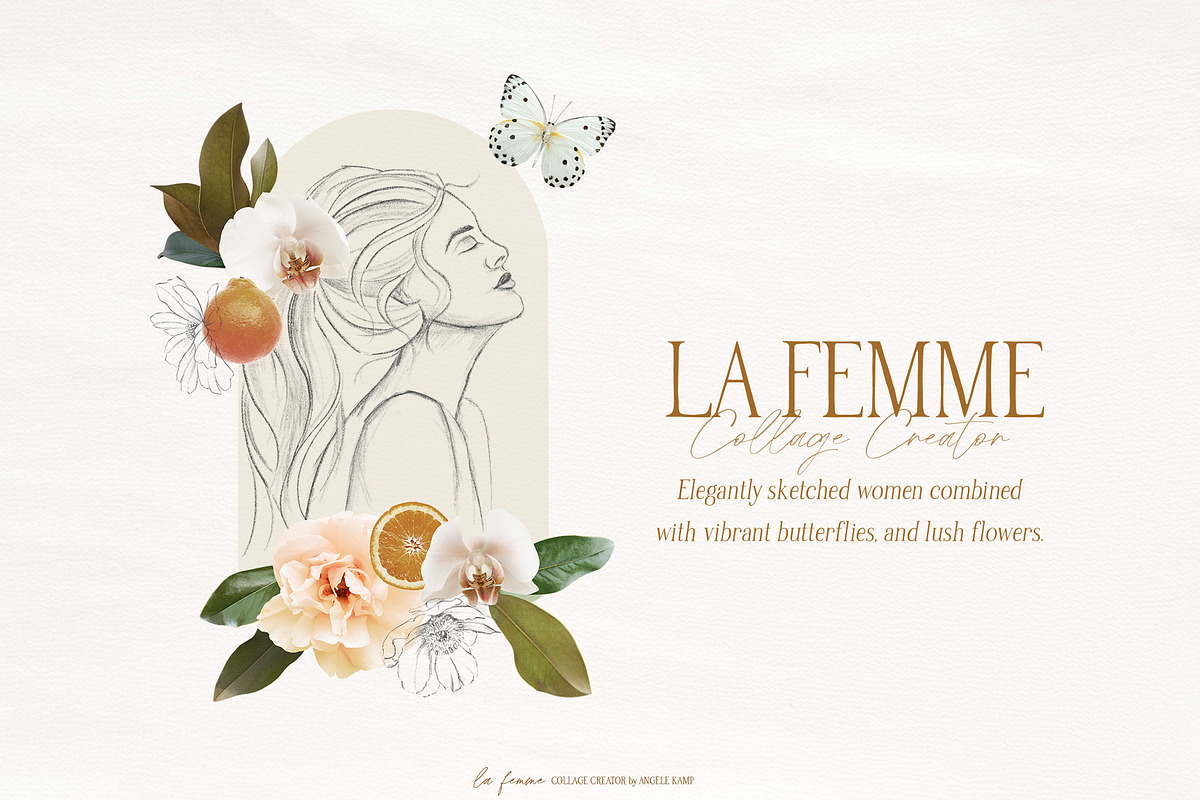 La Femme collage creator women fruit, an Object Graphic by Angele Kamp (Photo 2 of 11)
