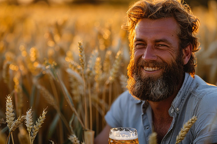 farmer in wheat field, a Photo by Pictures for you!!!!!!!!!