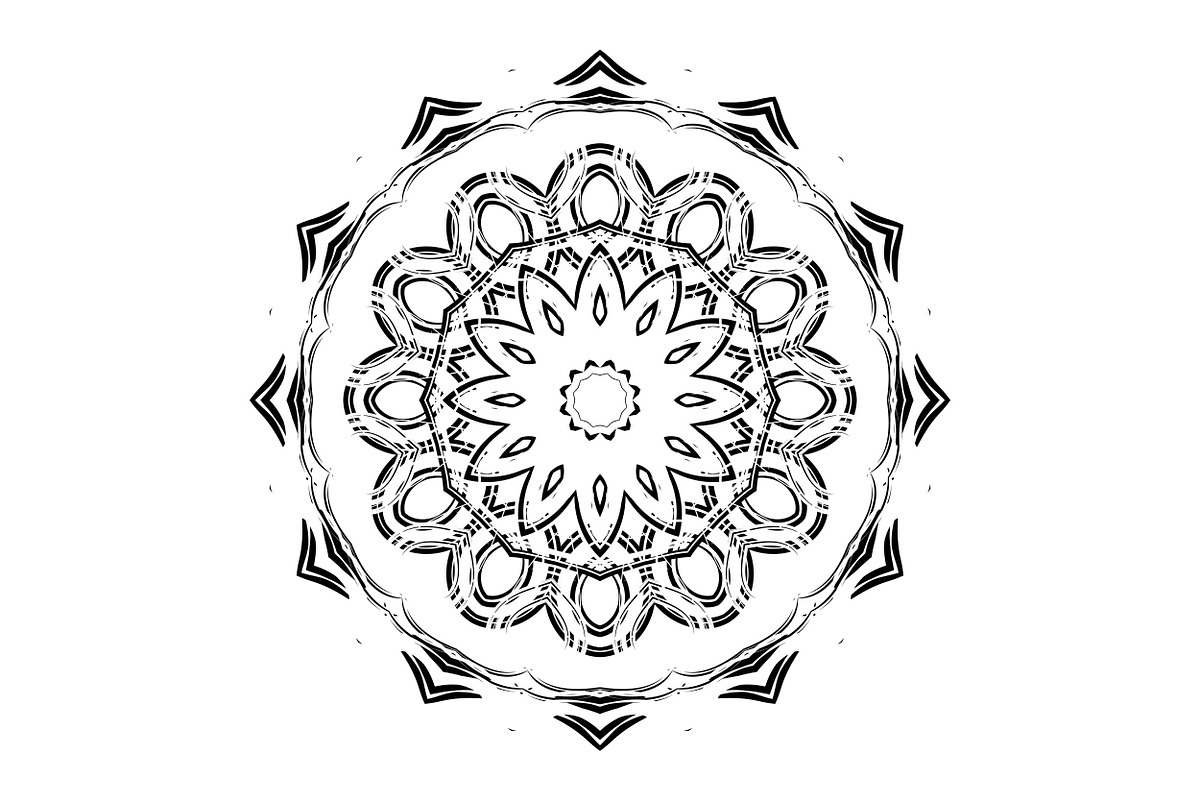 Ornamental Black White Mandala Pack, a Decorative Illustration by NJ Himel (Photo 87 of 103)