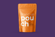 Stand Up Pouch Mockup Front view, a Cups & Container Mockup by easymock (Thumbnail 5 of 12)