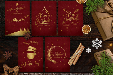 Christmas Cards Invitations, a Card Template by Artolus