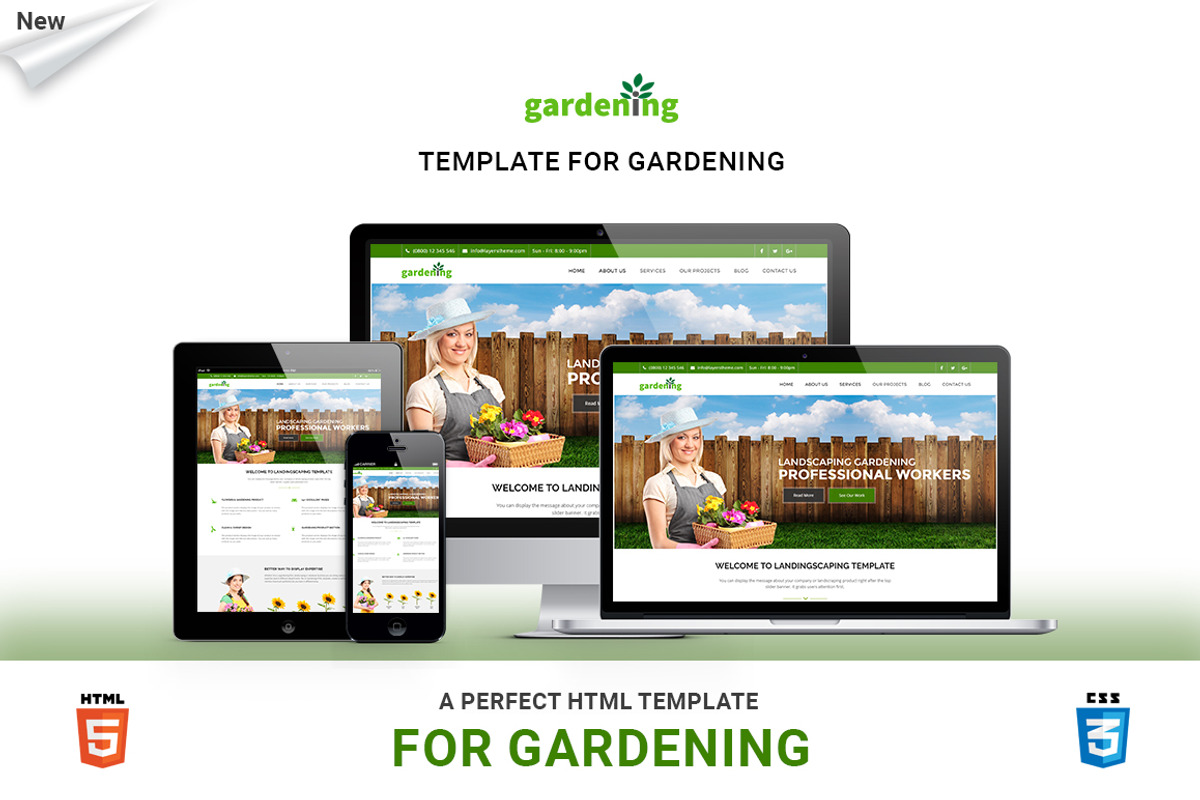 Gardening-Landscaping&Patio Website, a Websites & App Template by oLanding (Photo 1 of 7)