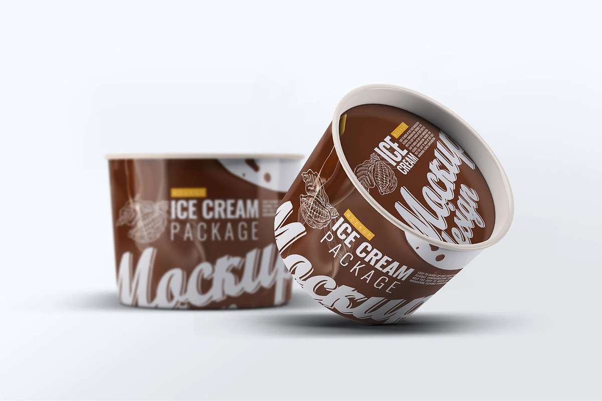 Ice Cream Package Mockup, a Packaging Mockup by Hubzway (Photo 6 of 8)