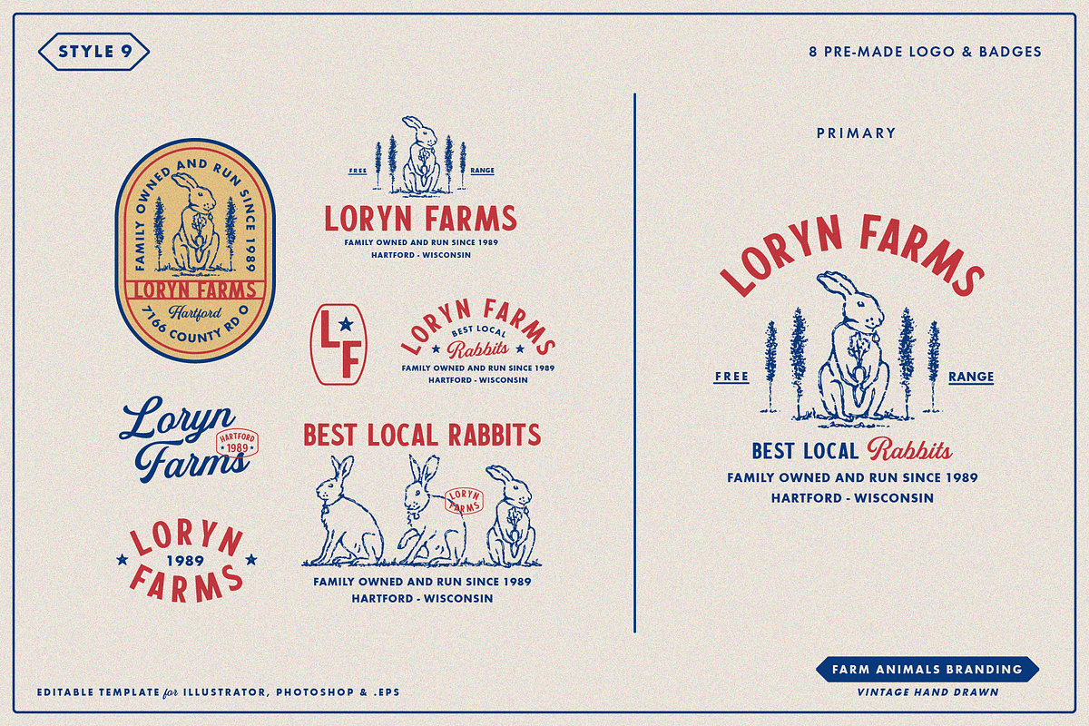 Farm Animals Branding, a Branding & Logo Template by Refolve Design (Photo 18 of 26)