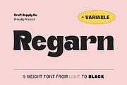 Regarn Font Family + Variable, a Sans Serif Font by Craft Supply Co. (Thumbnail 1 of 12)