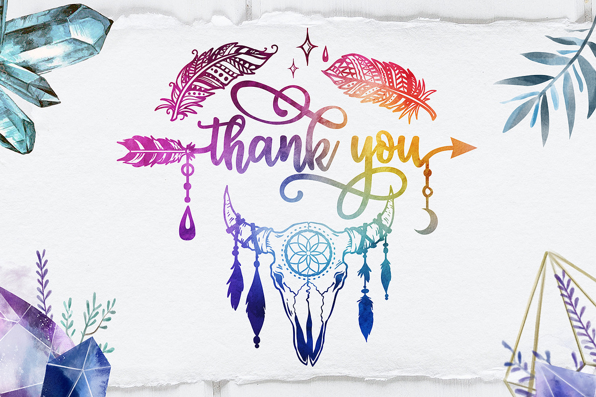 Bohema Spirit font and illustrations preview 8